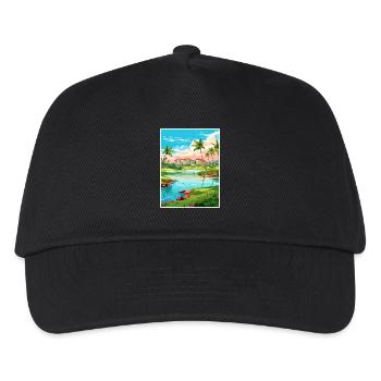 Ko Olina Hawaii Vintage Reiseposter WPA Souvenir - Kinder Basecap - Schwarz - Vorne