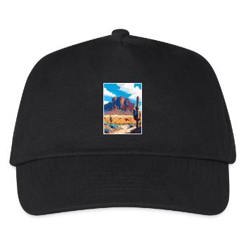 Superstition Mountains Arizona Reiseposter - Kinder Basecap - Schwarz - Vorne