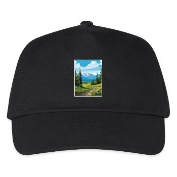 Sierra Nevada Nationalpark Vintage Reiseposter - Kinder Basecap - Schwarz - Vorne