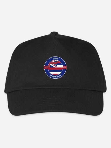 Hilo Hawaii Flagge USA Reise Souvenir Abzeichen - Kinder Basecap - Schwarz