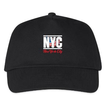 New York USA Amerika New Yorker Empire Stater - Kinder Basecap - Schwarz - Vorne