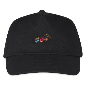 Minimal Musik Gitarre - Kinder Basecap - Schwarz - Vorne
