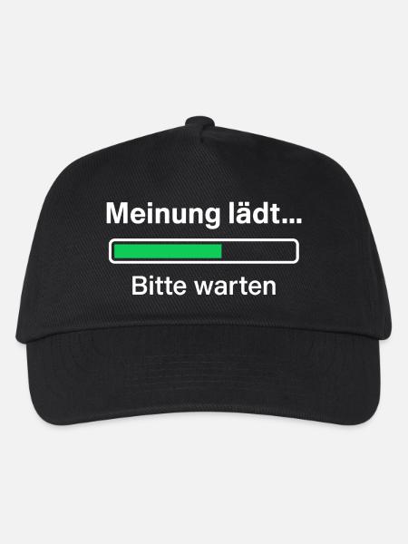 Meinung lädt … Bitte warten – Sarkastisches Shirt - Kinder Basecap - Schwarz