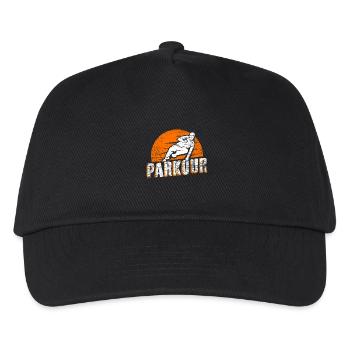 Waghalsiger Parkour Stadtläufer - Kinder Basecap - Schwarz - Vorne