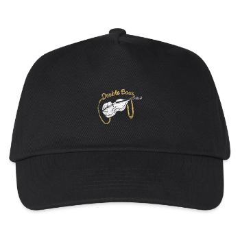 Groovender Kontrabass Swingclub - Kinder Basecap - Schwarz - Vorne