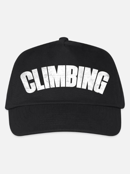 Climbing Schriftzug Kletterer Bouldern Klettern - Kinder Basecap - Schwarz