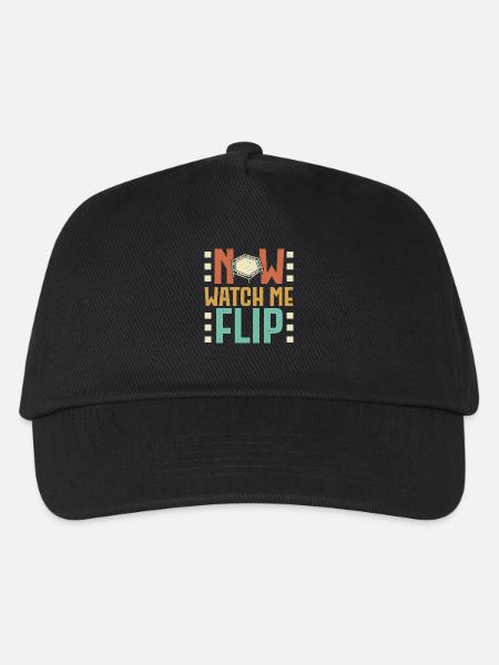 Now Watch Me Flip Trampolining Trampolin - Kinder Basecap - Schwarz