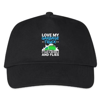 Liebe meinen Müllwagen Müllsammler Recycling - Kinder Basecap - Schwarz - Vorne