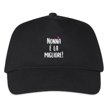 Nonna È La Migliore - Kinder Basecap - Schwarz - Vorne