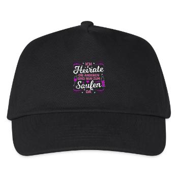 Ich Heirate JGA Party Braut Junggesellin - Kinder Basecap - Schwarz - Vorne