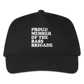 Proud Member of the Bass Brigade - weiss - Kinder Basecap - Schwarz - Vorne