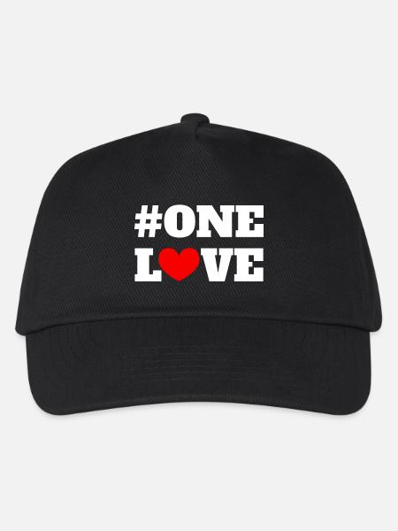 One Love - Kinder Basecap - Schwarz