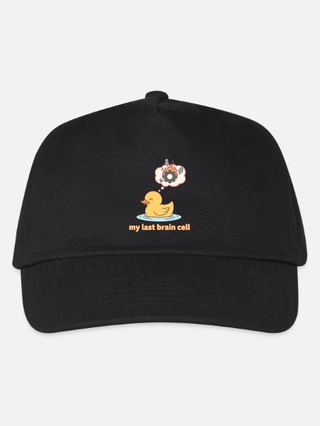 Meine letzte Gehirnzelle lustige Quietscheente - Kinder Basecap - Schwarz