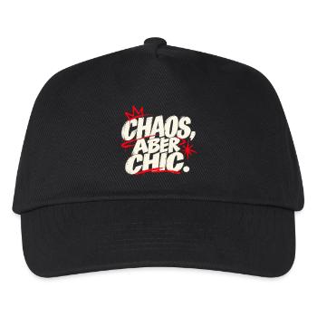 Chaos Aber Chic Graffiti-Statement - Kinder Basecap - Schwarz - Vorne