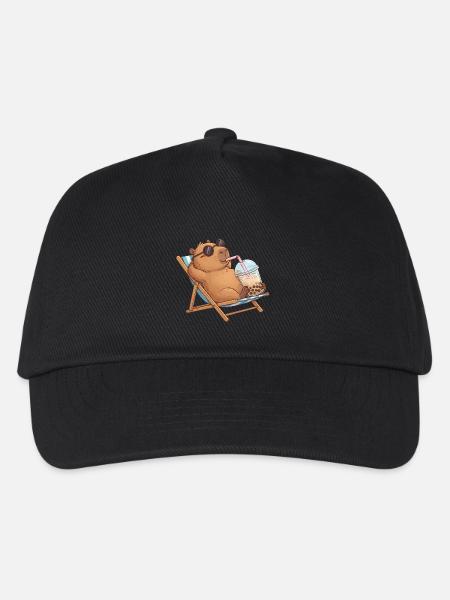 Capybara - Kinder Basecap - Schwarz