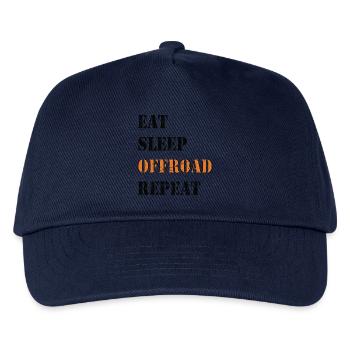 Eat Sleep Offroad Repeat 4x4 Allrad - Kinder Basecap - Navy - Vorne