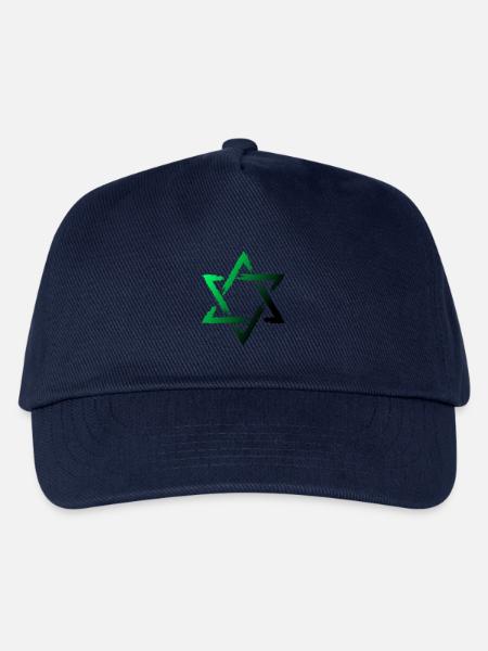 Davidstern Grün Judentum jüdisch - Kinder Basecap - Navy