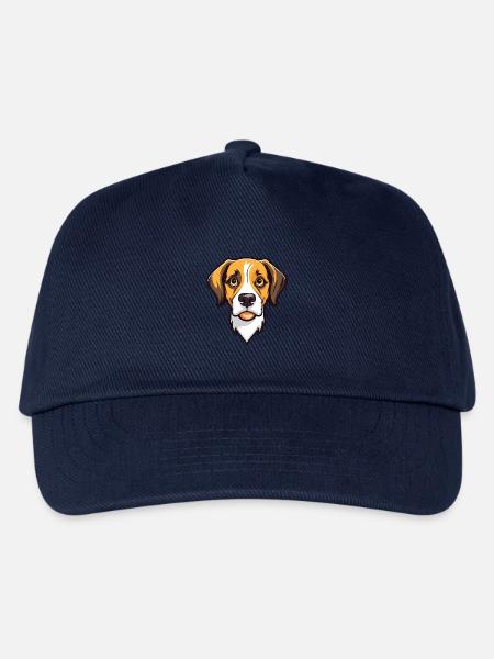 Kromfohrlander Hunderasse Cartoon Kawaii Illustrati - Kinder Basecap - Navy