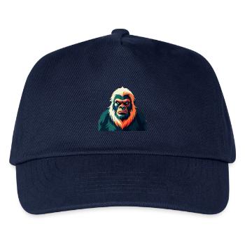 Yeti Cartoon Figur Buntes Haustier Tier - Kinder Basecap - Navy - Vorne