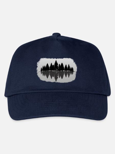 Wald - Forest Landschaft Natur Bäume - Kinder Basecap - Navy