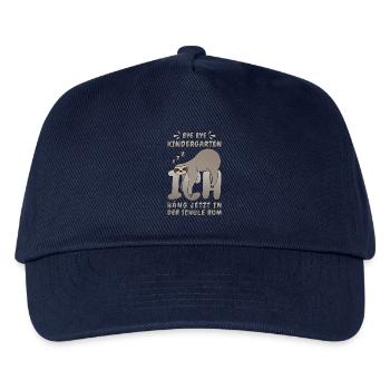 Faultier Bye Bye Kindergarten Schule Grundschule - Kinder Basecap - Navy - Vorne