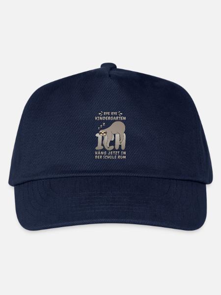 Faultier Bye Bye Kindergarten Schule Grundschule - Kinder Basecap - Navy