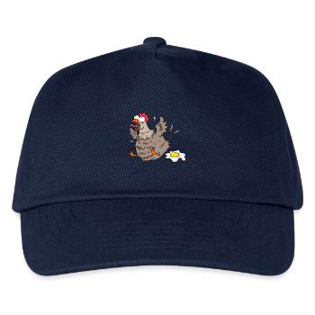 Funny chicken - Kids’ Baseball Cap - navy - Front