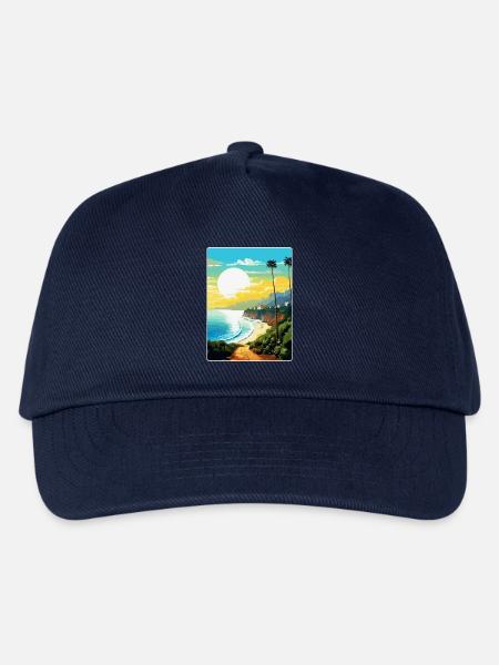 Teneriffa Spanien Vintage Reiseplakat Souvenir WPA - Kinder Basecap - Navy