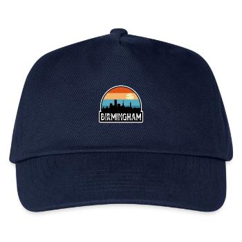 Birmingham England Flagge Skyline Reise Souvenir - Kinder Basecap - Navy - Vorne