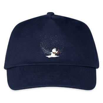 Schneemann im Sturm - Kinder Basecap - Navy - Vorne