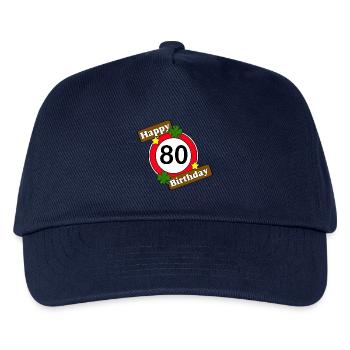 80th Birthday , Happy Birthday 80 (25) - Kids’ Baseball Cap - navy - Front