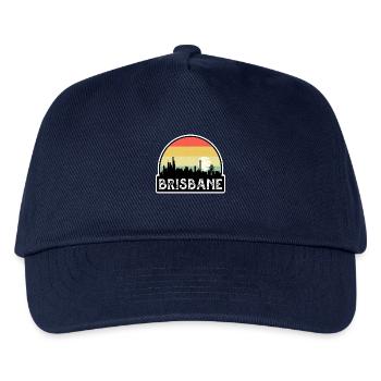 Brisbane Australien Flagge Skyline Reisesouvenir - Kinder Basecap - Navy - Vorne