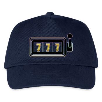 Spielautomat mit Jackpot (777) - Kinder Basecap - Navy - Vorne