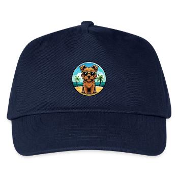 Norfolk Terrier Dog Breed Cartoon Sunglasses Beach - Kids’ Baseball Cap - navy - Front