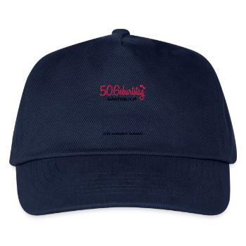 50 Geburtstag Gästebuch Deko Geschenk - Kinder Basecap - Navy - Vorne