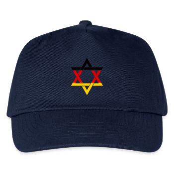 STOLZER DEUTSCHER JUDE Judentum Juden Menorah - Kinder Basecap - Navy - Vorne