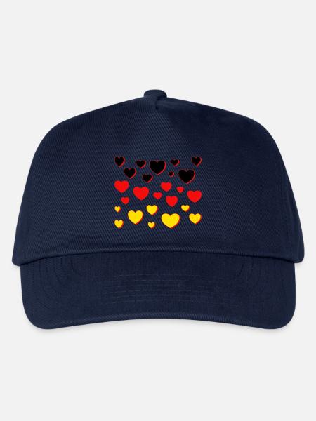 deutschland Fahne Herzen - Kinder Basecap - Navy