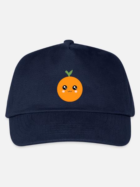 Kawaii Orange Geschenk Süße Frucht - Kinder Basecap - Navy