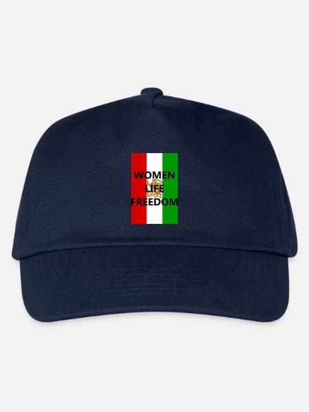 Iran Revolution | Women. Life. Freedom | Iran flag - Kinder Basecap - Navy
