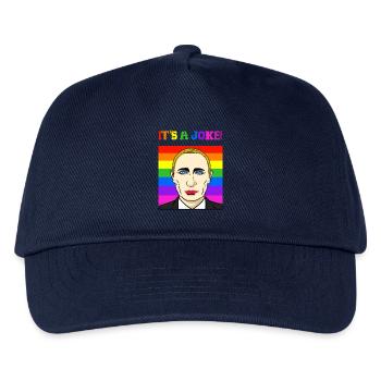 Spöttischer Putin Regenbogenfahne - Kinder Basecap - Navy - Vorne