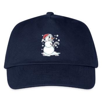 Snowman funny - Kids’ Baseball Cap - navy - Front