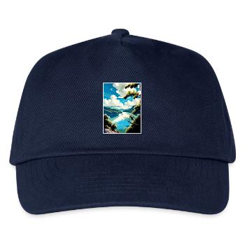 Danube River Europe Vintage Travel Poster Souvenir - Kids’ Baseball Cap - navy - Front