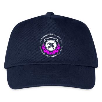 Eine Feuerwehrfrau muss tun hell - Kinder Basecap - Navy - Vorne