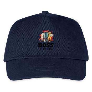 The Toss Discgolf Retro Frisbee Geschenk - Kinder Basecap - Navy - Vorne