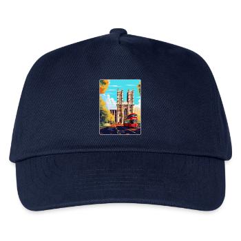 Westminster Abbey London England Uk Travel Poster - Kids’ Baseball Cap - navy - Front