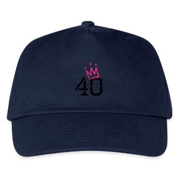 40 crown - 40th birthday - Kids’ Baseball Cap - navy - Front
