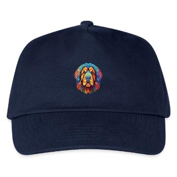 Tibetischer Mastiff Hunderasse Aquarell Illustration - Kinder Basecap - Navy - Vorne