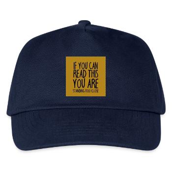 Mundschutz lustig Spruch - lustige Sprüche - Kinder Basecap - Navy - Vorne