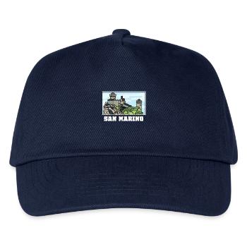Winzige San Marino Festungsstadt - Kinder Basecap - Navy - Vorne