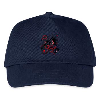 Abstrakte Kunst - Kinder Basecap - Navy - Vorne